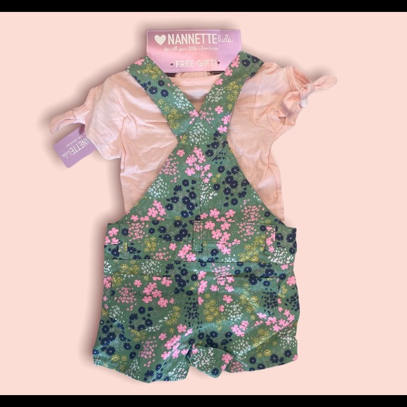 Nannette Toddler Girl Overall (Shorts) Set - Picture 2 of 3